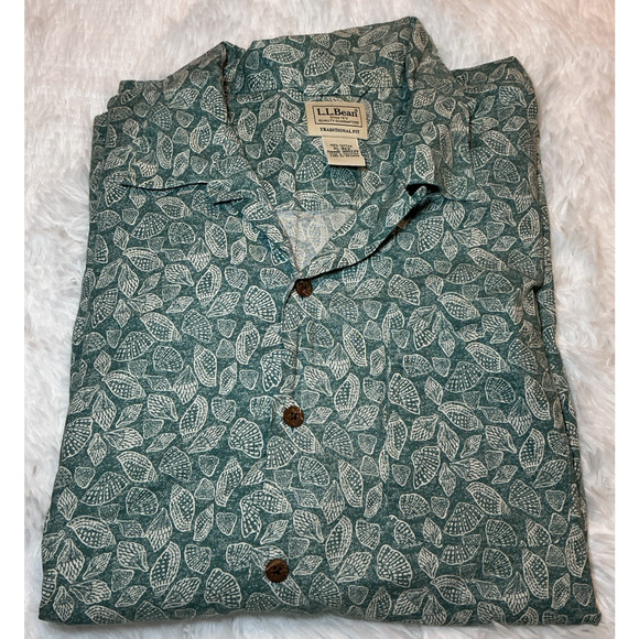 L.L. Bean Other - LL Bean Traditional Fit Men’s Xl Reg Button Down Short Sleeve 100% Cotton Shirt